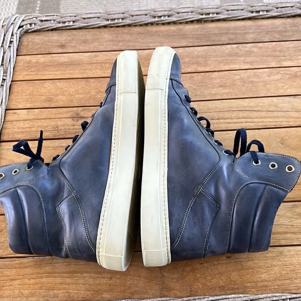 Paul Evans Mens Leather Basketball High Top Sneakers 46